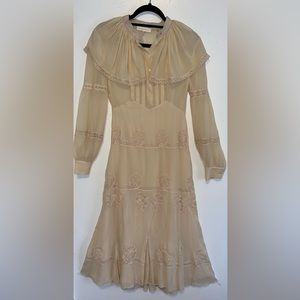 Loveshackfancy uffle prairie midi dress.